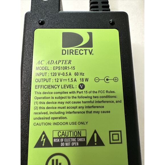Direct TV AC Adapter Power Supply Model EPS10R1-15, Output 12V 1.5A, 18 W - Picture 2 of 7